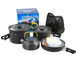 <span class=keywords><strong>Set</strong></span> di Pentole da Campeggio in Alluminio da 1,6L, Portatile e Pieghevole con Padella Profonda, Compatibile con Gas e Induzione - Product Image 4
