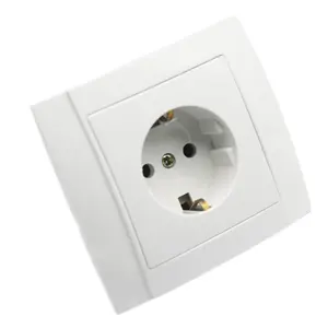 White Without Switch Single Ground German Concealed Floor European Standard Socket