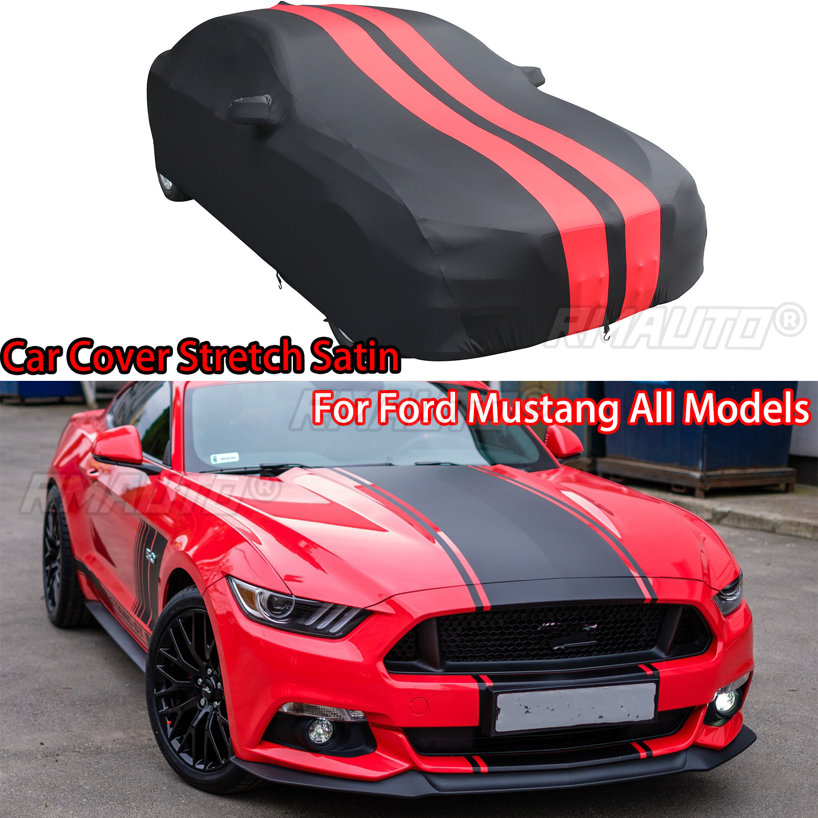 GOODFITMENT Custom Fit Stretch Satin Car Cover For Ford Mustang Shelby GT500 - Indoor, Dustproof, Black