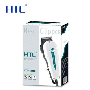 HTC Professional Barber Mens zéro Gaped <span class=keywords><strong>Tondeuse</strong></span> à <span class=keywords><strong>cheveux</strong></span> filaire Kits <span class=keywords><strong>Tondeuse</strong></span> à CT-109 0mm - Product Image 1