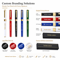 Stylo Roller Métallique 0,5 mm, Stylo Signature Exécutif, Cadeau d'Affaires, Stylo Gravé au Laser avec Logo, OEM