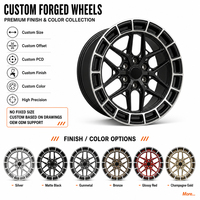 Jantes en alliage forgé sur mesure, 1 pièce, bicolores, finition usinée argent et noir, 19, 20, 21, 22 pouces, 5x130, 5x112, pour Porsche 911, 718