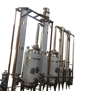 Industrial double effect condensed milk concentration machine juice ketchup vacuum forced circulation falling film evaporator
