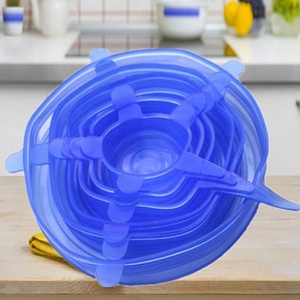 Tapas elásticas de silicona populares de 6 uds., tapa Universal de silicona para envolver alimentos, tapa de olla, cubierta de silicona, sartén, accesorios de cocina - Product Image 4