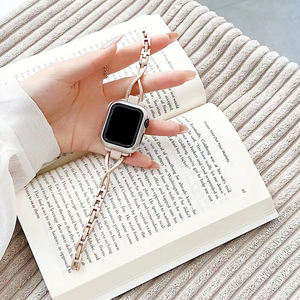 <span class=keywords><strong>Correa</strong></span> de lujo para mujer, <span class=keywords><strong>Correa</strong></span> fina de <span class=keywords><strong>metal</strong></span> chapada en oro rosa para <span class=keywords><strong>Apple</strong></span> <span class=keywords><strong>Watch</strong></span> Series 8 9 10 42mm 46mm - Product Image 3