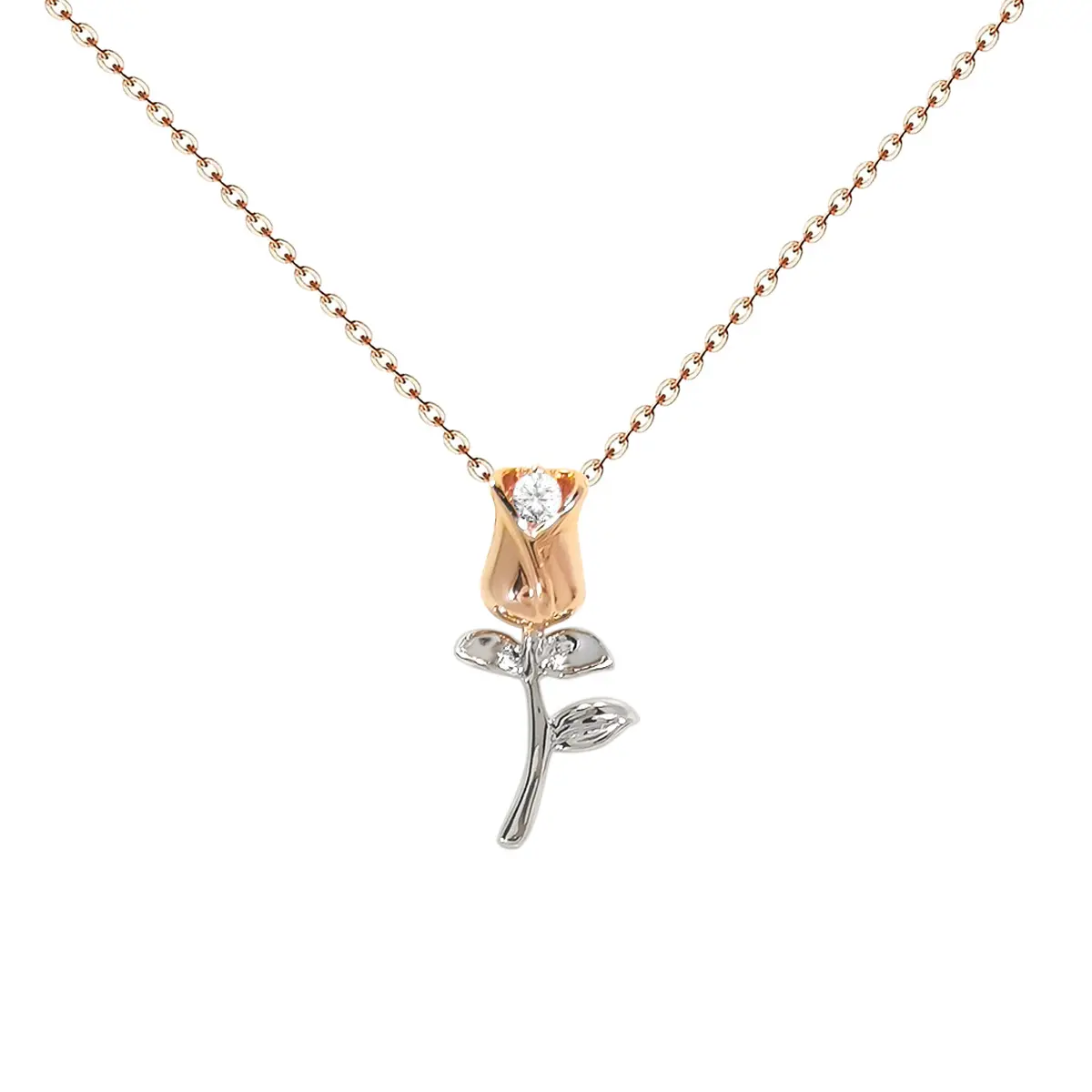 love rose gold necklace