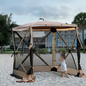 Tente de camping pliable portable quatre coins pour l'extérieur, équipement de camping, parasol, protection solaire, <span class=keywords><strong>moustiquaire</strong></span> automatique, gazebo - Product Image 4