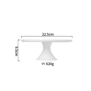 Assiettes rondes élégantes en céramique <span class=keywords><strong>blanche</strong></span> avec support sur pied, présentoir à gâteaux pour la présentation <span class=keywords><strong>de</strong></span> desserts et le thé <span class=keywords><strong>de</strong></span> l'après-midi - Product Image 6