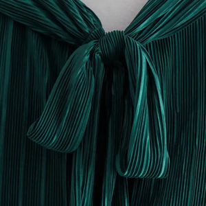 Fashion Custom Damen bekleidung 2-teiliges Set Damen weste Ärmelloses langes Hosen-Outfit Falten Freizeit kleidung Plissee Damen-Sets - Product Image 6