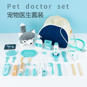 Ensemble de jouets de simulation de docteur pour enfants, sac médical en bois, <span class=keywords><strong>kit</strong></span> vétérinaire, jeu de simulation, <span class=keywords><strong>jouet</strong></span> éducatif - Product Image 3