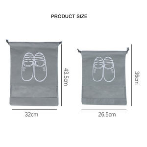 Gran oferta de <span class=keywords><strong>Amazon</strong></span>, bolsa no tejida con logotipo personalizado, cordón, a prueba de polvo, bolsa organizadora de almacenamiento de zapatos, bolsas de zapatos para viajar - Product Image 3