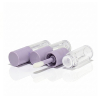 Tube de brillant à lèvres transparent vide avec bouchon à vis, emballage cosmétique, applicateur, option logo personnalisé, marque de maquillage L616-1, modèle 23mm