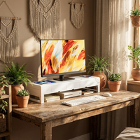Support d'écran d'ordinateur tout-en-un Ultimate Version 3.0 de 70 cm avec trois tiroirs et station d'alimentation USB 3.0