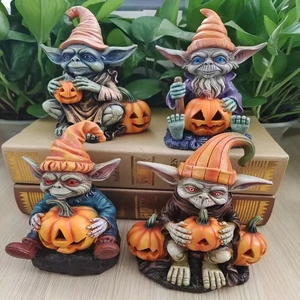 Adornos de Resina de Halloween WXA12, Calabaza Extraterrestre, Decoración para el Hogar, Decoración de Jardín, <span class=keywords><strong>Duendes</strong></span> de Resina, Manualidades - Product Image 1