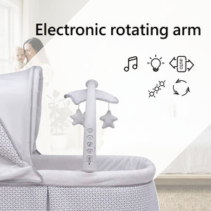 Berceau électrique à balancement automatique haut de gamme et durable pour bébé, avec mobile jouet - Product Image 4