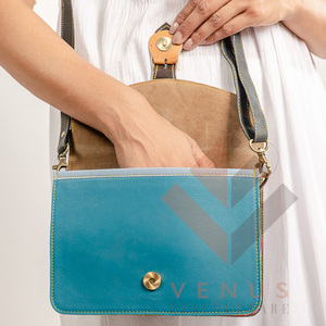 LW Sac à bandoulière en cuir de vache véritable fait à la main de style bohème personnalisé motif géométrique résistant à l'eau automne hiver - Product Image 2