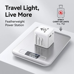 Caricatore Universale All-in-One con Convertitore <span class=keywords><strong>di</strong></span> Tensione Integrato, Spina Type-C, Adattatore da Viaggio 45W PD per Regno Unito, Stati Uniti, UE, Australia, per Dispositivi Elettronici ad Alta <span class=keywords><strong>Potenza</strong></span> - Product Image 3