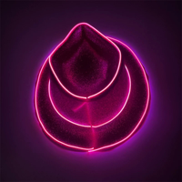 Ballon de plage LED personnalisé télécommandé pour chapeau Fedora lumineux et chapeau de cowboy pour enterrement de vie de jeune fille, idéal pour les fêtes d'anniversaire néon