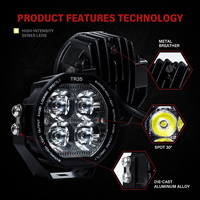 Feux de route auxiliaires LED ambre de 3,5 pouces pour Jeep Prado Ranger Nissan Patrol Isuzu D-Max UTV tout-terrain 4x4