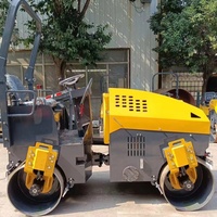 Mini-compacteur vibrant à double tambour de 3 tonnes pour la construction de routes en asphalte