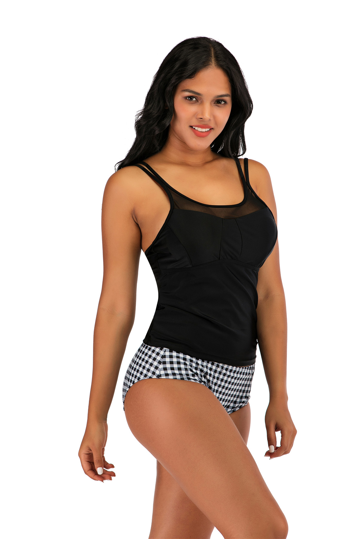 Hot sale two piece no shoulder sexy swimsuit bikini beach wear