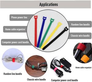 Double Sided Self-Locking <b>Hook</b> Loop Eco-Friendly Durable Fastener Strap - Product Image 2