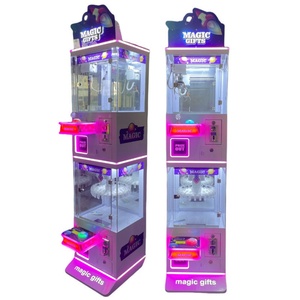 Trendy <b>Mini</b> Commercial One-Grab-One-<b>Clamp</b> Coin-Operated Doll Grabbing Machine New Kids English Coin Pusher Gift Machine - Product Image 1