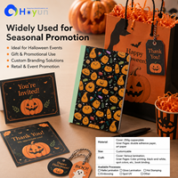 Carnet de notes laminé sur toute la page, thème Halloween, série Jack-o'-Lantern, impression numérique avec logo personnalisé, impression OEM personnalisée