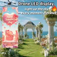 Tapis magique volant LED Bestar ultra-léger P25 pliable, étanche IP65, angle de vision à 360° pour une Saint-Valentin de rêve