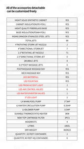 <span class=keywords><strong>Bañera</strong></span> de masaje de burbujas de moda remojo profundo Jakuzzi bañeras de hidromasaje doble masaje al aire libre Spa <span class=keywords><strong>bañera</strong></span> caliente - Product Image 4