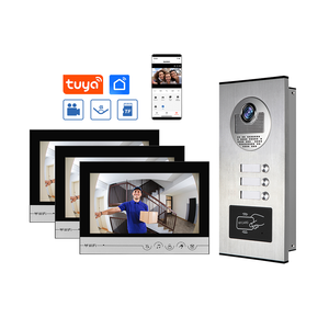 Timbre inteligente con 4 cables Tuya <span class=keywords><strong>WIFI</strong></span> de fácil instalación con cámara de visión nocturna IR Monitor interior de 9 pulgadas para cámara de anillo Villa - Product Image 1