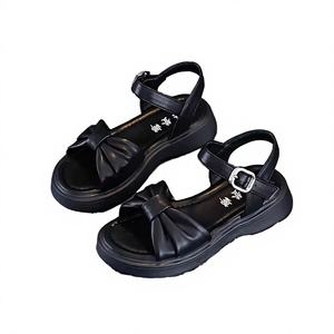 Girls Korean Style Breathable Heeled Sandals Soft Sole Princess <b>Shoes</b> Size 26-37 Open Toe Casual Beach Winter Summer - Product Image 4