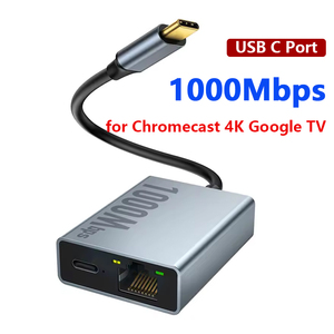 Adaptador USB C a Ethernet de 1000 Mbps, Adaptador de Red Gigabit con Cable Tipo C a RJ45 para <span class=keywords><strong>Chromecast</strong></span> con Google TV y MacBook - Product Image 1