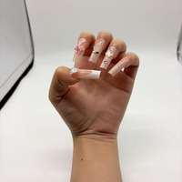 Vente directe d'usine de kits de nail art DIY 144 pièces avec différents styles et faux ongles ABS de haute qualité.
