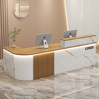 Comptoir de bar en cuir QT-204X, simple, moderne, minimaliste, avec tiroir, pour magasin de vêtements, salon de beauté