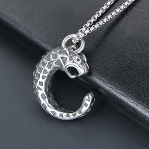 Collar con colgante de guepardo, acero inoxidable, diseño de animales, joyería de moda para hombre SP753 - Product Image 4