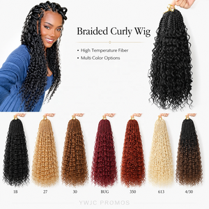 Bohemian Box Braids Crochet Hair Pre-looped Goddess Braids <strong>Synthetic</strong> Hair Extensions for Women - Product Image 1