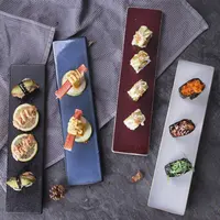 Bandeja de cerámica para comida de restaurante, juego de platos de Sushi de estilo japonés, vajilla de porcelana de cerámica