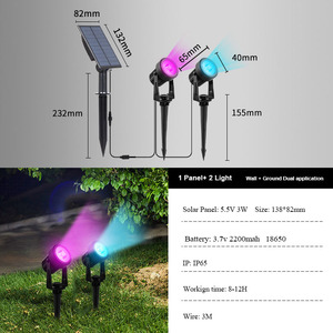 Colorful Outdoor IP65 <strong>Solar</strong> Spotlights Garden Yard <strong>Tree</strong> Spike Landscape <strong>Lights</strong> RGB Lawn Outdoor <strong>Solar</strong> Spot <strong>Light</strong> - Product Image 3