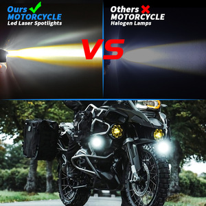 Phare LED pour <span class=keywords><strong>moto</strong></span>, étanche, bicolore, projecteur auxiliaire concentré - Product Image 4