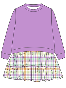 ชุดเดรสเสื้อสเวตเชิ้ตแบบชิ้น<span class=keywords><strong>เด</strong></span>ียวสำหรับเด็กผู้หญิงวัยเตาะแตะ แขนยาว คอกลม พร้อมกระโปรง<span class=keywords><strong>ระบาย</strong></span>เป็น<span class=keywords><strong>ชั้น</strong></span>ๆ สำหรับเล่น - Product Image 4