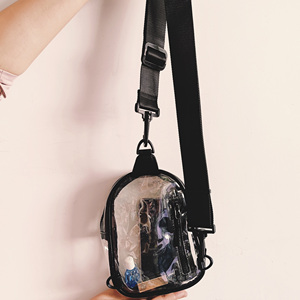 Bolsos de Mensajero Transparentes con Letras Clásicas, Aprobados para Estadios, de PVC Impermeable, Unisex, con Cierre de Cremallera, para Hombro y Pecho, para Verano, Invierno y Otoño - Product Image 2