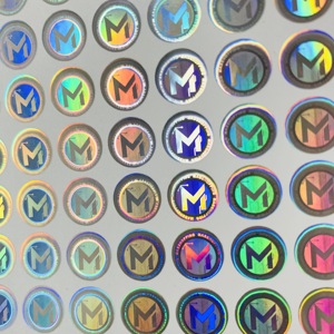 Tùy chỉnh in ấn Overlay Hologram Sticker Hologram Làm xáo trộn hiển nhiên vàng kim loại Hologram Sticker tấm - Product Image 2