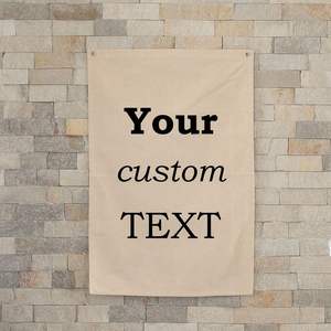 Bannière <span class=keywords><strong>de</strong></span> signalisation personnalisée en toile blanche beige, logo personnalisé, <span class=keywords><strong>nom</strong></span> <span class=keywords><strong>de</strong></span> l'entreprise - Product Image 4