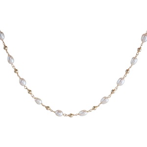 Collar de Perlas de Agua Dulce con Baño de Oro de 14K, Diseño Único y Elegante, Inspirado en Granos de Arroz, Ideal para el Día a Día - Product Image 5