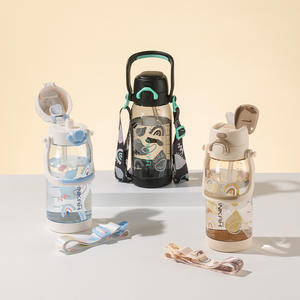 Bouteille d'eau en plastique Tritan PINKAH Sport 820ML/28oz <span class=keywords><strong>avec</strong></span> paille, couvercles 2-en-1, sangle et poignée pour les voyages, les activités de plein air et la salle de sport - Product Image 6