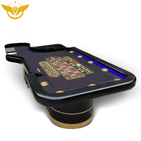 Table de roulette noire YH Disposition de jeu personnalisée Ajoutez votre logo Table de casino pour le jeu de roulette de casino