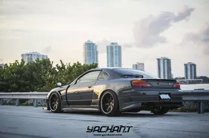 FRP เส้นใยแก้ว 1999-2002 Nissan S15 Silvia VER VTX EDGEสไตล์ชุดร่างกายกว้างกันชนหน้าด้านข้างกระโปรงFender Flareด้านหลังกันชน