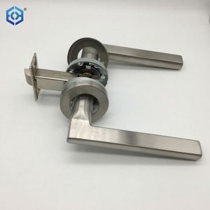 Modern Style Hidden Screw Easy-to-Open <b>Locking</b> Privacy Lever <b>Door</b> <b>Handle</b> for Bedroom and <b>Bathroom</b> for Hotels - Product Image 1
