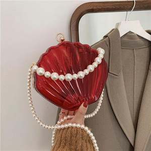 กระเป๋าคลัทช์รูปหัวใจประดับคริสตัลสำหรับงานราตรี งานพรอม สีทอง สำหรับสุภาพสตรี - Product Image 3